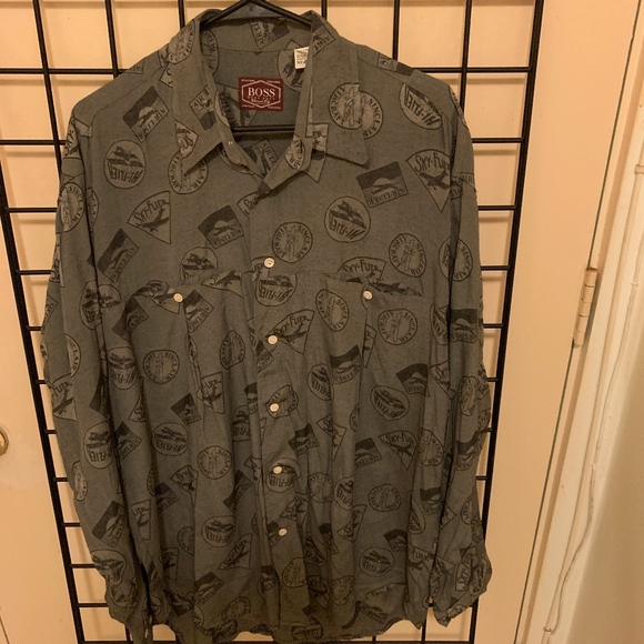 Hugo Boss Other - Vintage Hugo Boss Airplane Shirt